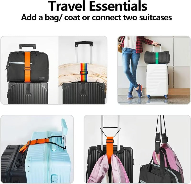 💥 2pack Multi Use Strong Adjustable Luggage Connector Straps
