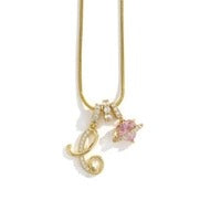 Elegant Initial Heart Charm Necklace