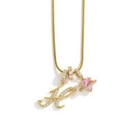 Elegant Initial Heart Charm Necklace