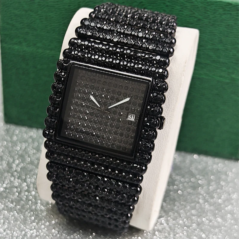 Bling Geometric Square Dial Watch