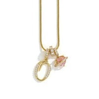 Elegant Initial Heart Charm Necklace