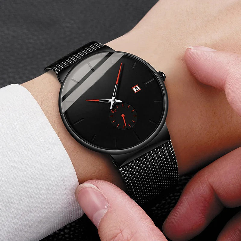 Men's Minimalist Waterproof Quartz Watch⌚