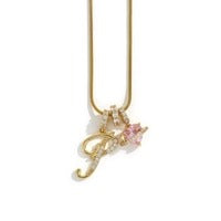 Elegant Initial Heart Charm Necklace