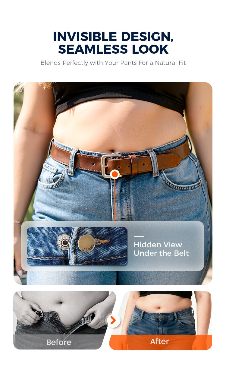 👖👖Spring-Loaded Metal Waist Extender Button for Jeans