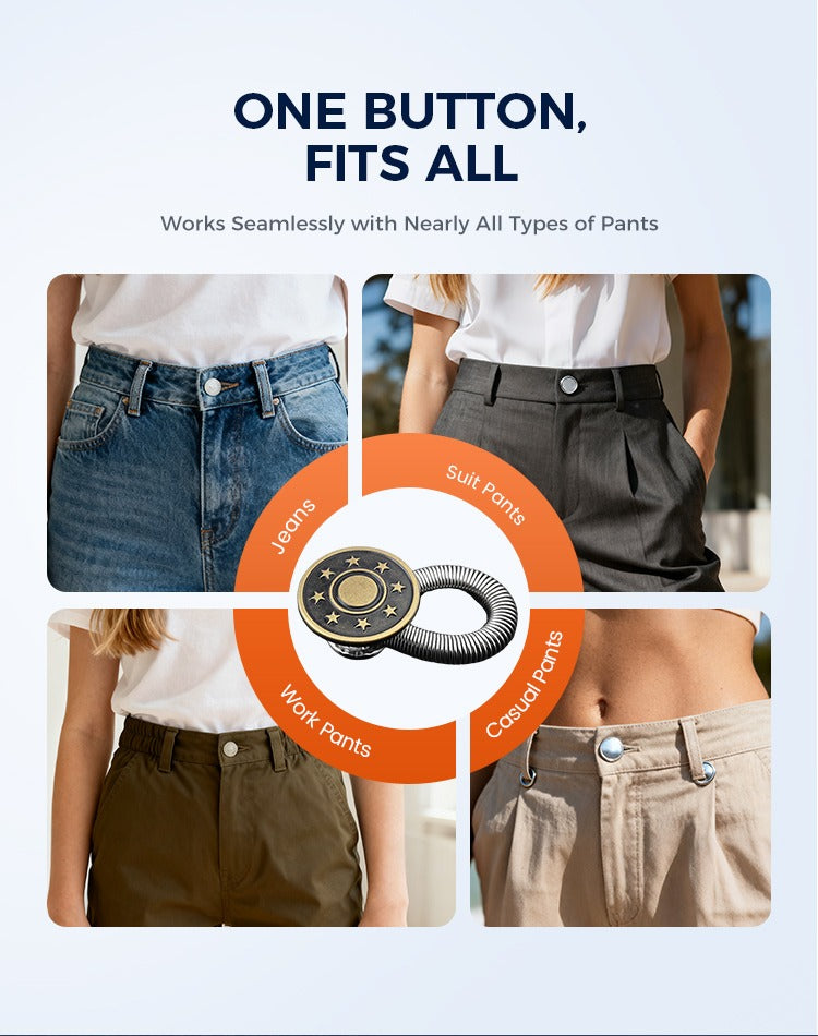 👖👖Spring-Loaded Metal Waist Extender Button for Jeans