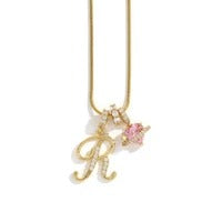 Elegant Initial Heart Charm Necklace