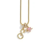 Elegant Initial Heart Charm Necklace