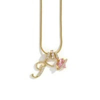 Elegant Initial Heart Charm Necklace