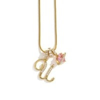 Elegant Initial Heart Charm Necklace