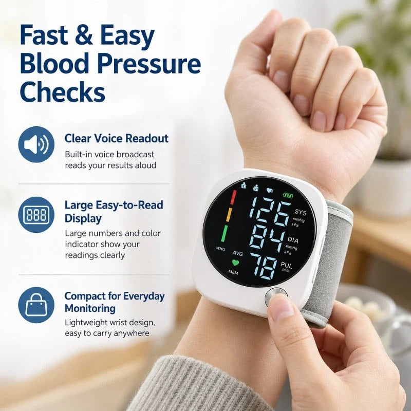 Voice Broadcast Wrist Monitor