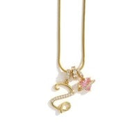 Elegant Initial Heart Charm Necklace