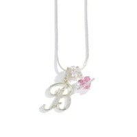 Elegant Initial Heart Charm Necklace