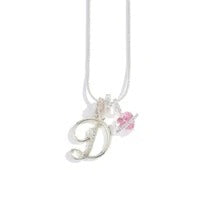 Elegant Initial Heart Charm Necklace