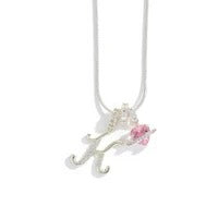 Elegant Initial Heart Charm Necklace