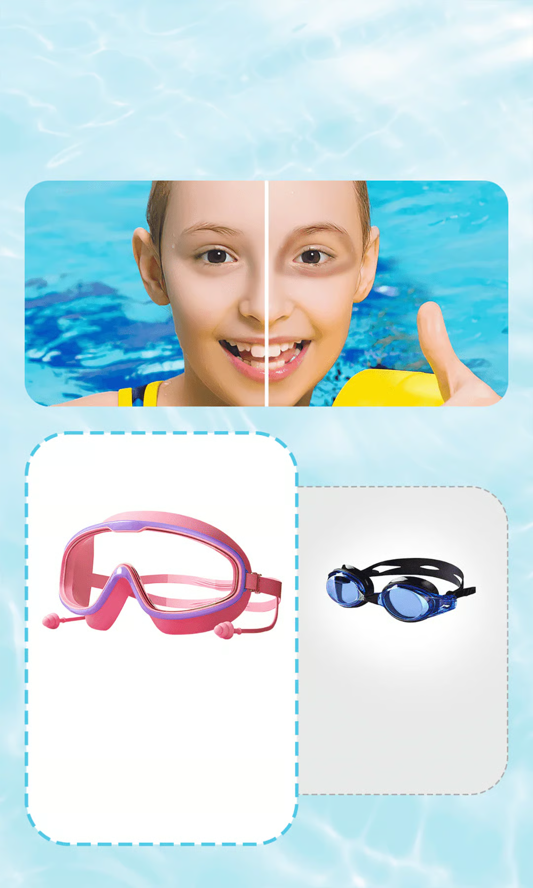 Kids' HD Diving Goggles Waterproof & Anti-Fog