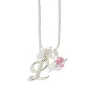 Elegant Initial Heart Charm Necklace
