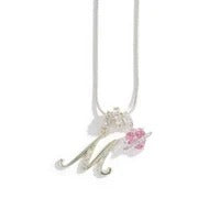 Elegant Initial Heart Charm Necklace