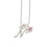 Elegant Initial Heart Charm Necklace