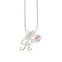 Elegant Initial Heart Charm Necklace