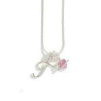 Elegant Initial Heart Charm Necklace