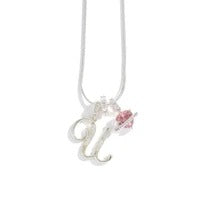 Elegant Initial Heart Charm Necklace