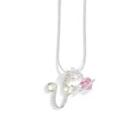 Elegant Initial Heart Charm Necklace