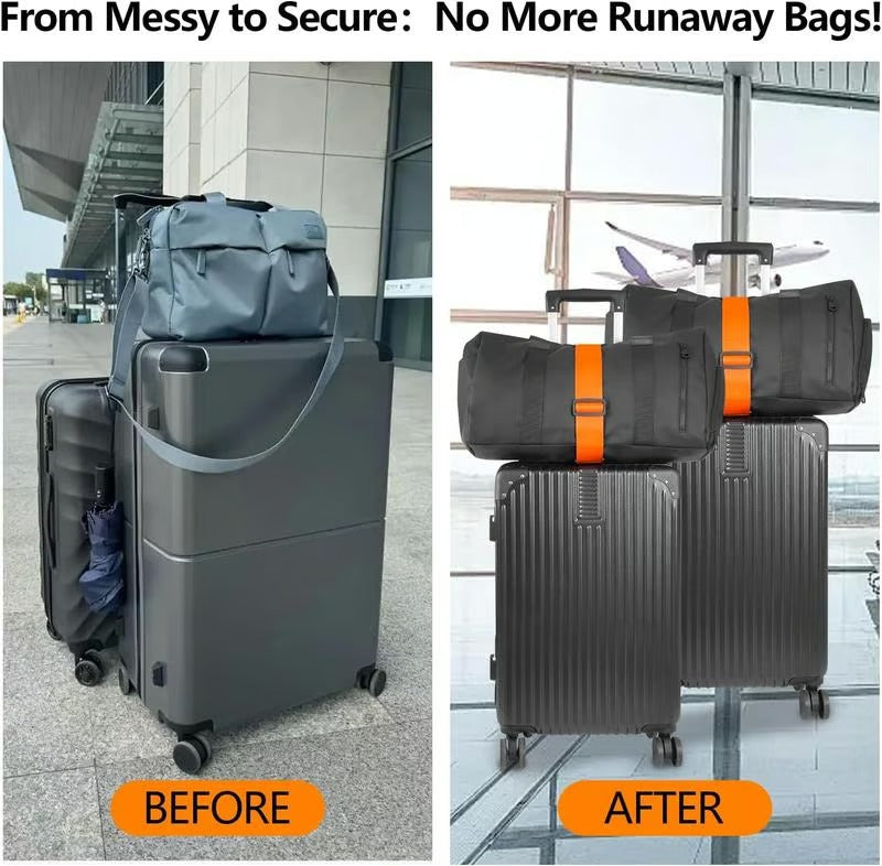 💥 2pack Multi Use Strong Adjustable Luggage Connector Straps